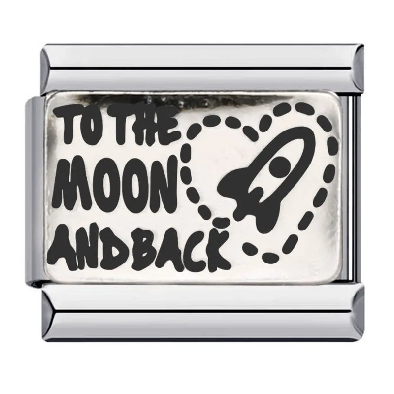 GEMOSA New Personalized Signature Words Italian Charms Link Fit 9mm Stainless Steel Bracelet Making DIY Jewelry for Women Men