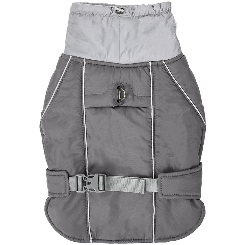 Reflective Dog Clothes Jacket Waterproof Pet Coat Winter Warm Outdoor Dog Jackets With Velvet Medium Large Dogs Walking Clothing