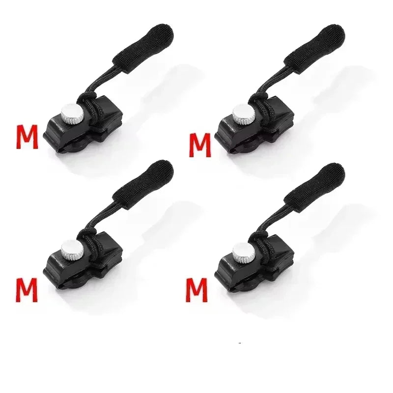 Universal Zipper Repair Kit Quick Instant Detachable Zipper Head Replacement Zipper Slider Pull for Jacket Bags Coat Free Sewing