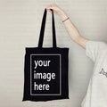Personalized Customized Name Logo Motto Canvas tote shopping Beach Big Bag Shopper Cloth handbag Youth Women's Book Bags 2023