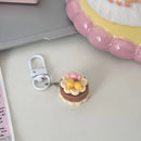 Fashion Cute Cake Pendant Keychain Ins Fun Bag Accessories Three-dimensional Creative Party Gift Jewelry Handbag