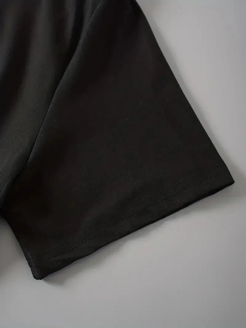 PARIS Women Summer O Neck Fashion Print T-shirt Girl Y2K Short Sleeve Crew Neck Casual Top For Summer & Spring, Female Clothing