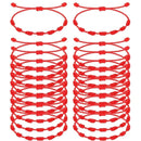 Handmade 7 Knots Red String Bracelet For Couple Protection Good Luck Amulet for Success Rope Braided Bracelet Jewelry Gifts