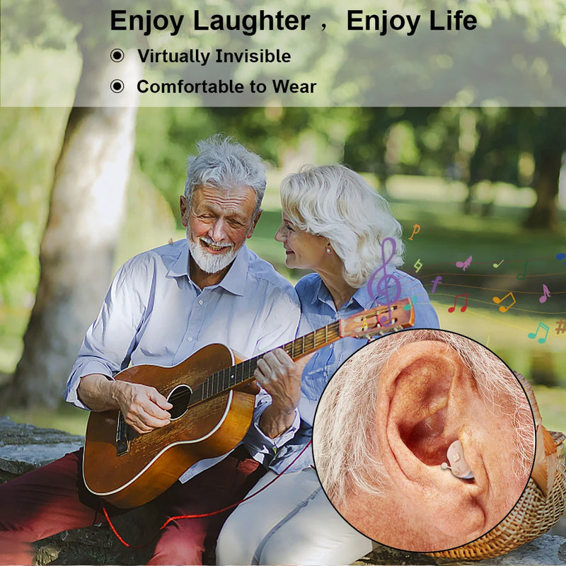 Hearing Aid Invisble Hearing Aids for Deafness Elderly Digital Rechargeable with Noise Cancelling Sound Amplifier audifonos