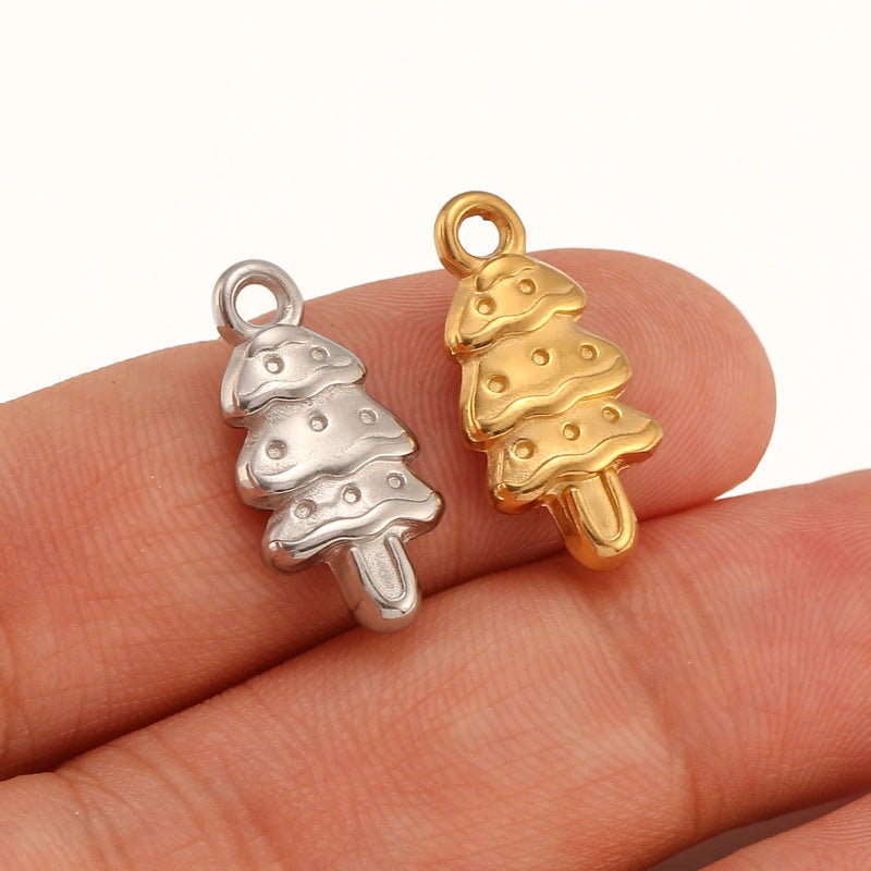 3Pcs/Lot Christmas Candy/Xmas Tree/Gingerbread Bear/Snow House Charms Pendant For Bracelet Necklace Earrings DIY Jewelry Making