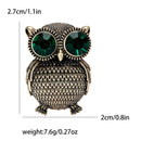 Rhinestone Owl Brooches for Women Bird Pin Event Party Backpack Decoration Clothes Accessories