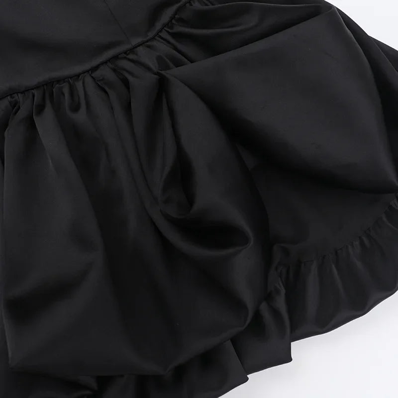 Fashion Sleeveless Backless High Waist Short Ruched Dresses for Women Sexy Strapless Slim A-line Pleated Mini Red Party Dress