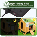 Auto Chicken Coop Door Solar Powered Chicken Door with Timer / Light Sensor / Manual Mode Aluminum Alloy Automatic Chicken Door