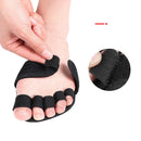 1 Pair Adjustable 5 Finger Half Palm Forefoot Cushion Thumb Toe Eversion Overlapping Hammer Shaped Toe Splitter Foot Care Tools