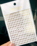 Newest Black Numbers English Letter Design 3d Self Adhesive Decal Slider DIY Decoration Manicure Tools Nail Sticker Accessories