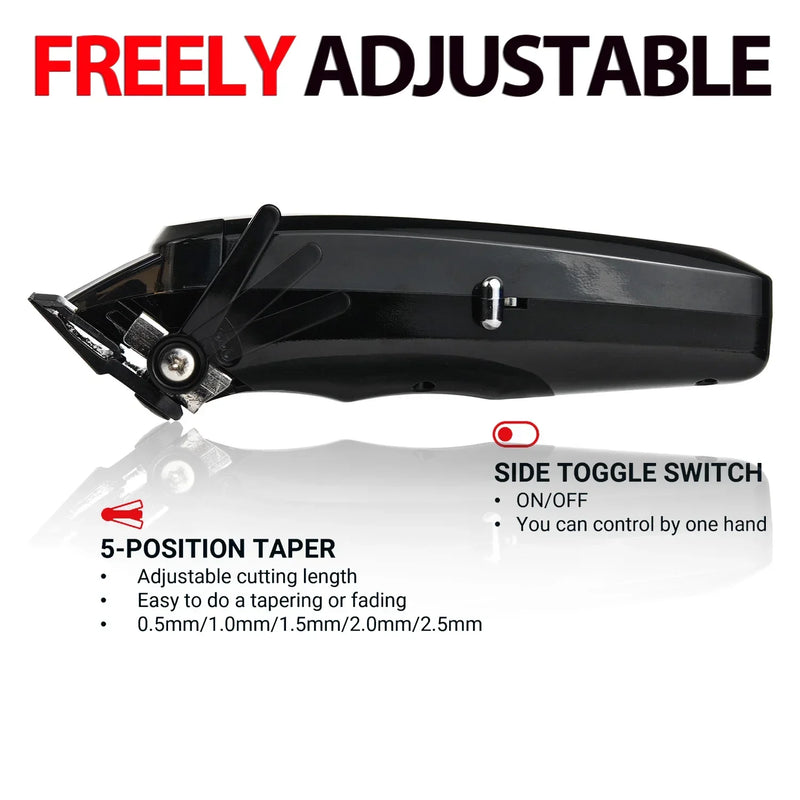 Professional BRDCLIP BRD106 2025 New Hair Clipper 7500RPM 5 Speed Control Hair Salon Trimmer DLC Blade with Charging Base Barber