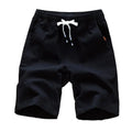 Trendy Men Shorts Summer Mid-Waist Thin Elastic Waist Knee Length Pants  Short Pants Ice Silk