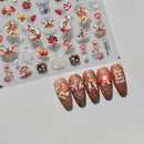 1 pc 5D Embroidery Bee Nail Art Sticker Embossed Butterfly Insect Nail Sticker High Quality Nail Art Design Decoration Sticker