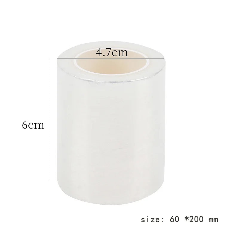 1 Roll Eyebrow Clear Wrap Cover Preservative Film Tattoo Film Permanent Makeup For Tattoo Lashes Lips Transparent Film Supplies