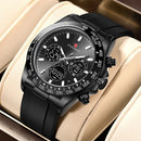 LIGE Top Brand Luxury FOXBOX Men Watch Calendar Date Week Quartz Wristwatch Dual Display Digital Watches Mens Luminous Clock Man