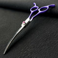 Professional Curved Dog Grooming Scissors 440C Stainless Steel Pet Cutting Shears Safety Trimming For Dogs Cats