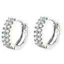 Luxury Cubic Zirconia Gold Color Zircon Hoop Earrings For Women Luxury Circle Crystal Girls Party Jewelry