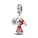 925 Sterling Silver Boy Girl and Heart Shape Pendant Charm Couple Lovers Bead Fit Pandora Original Bracelet DIY Jewelry Making