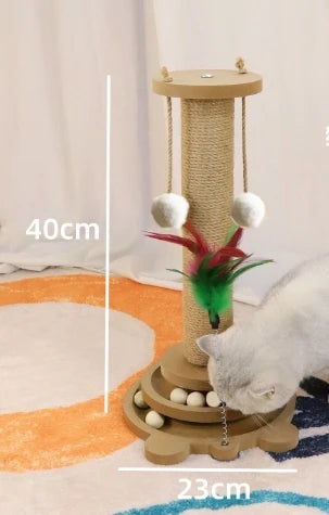 Pet Cat Toy cat scratcher Cat Turntable Funny Cat Stick Balls Durable Sisal Scratching Board Cat Supplies Cat Grab Column