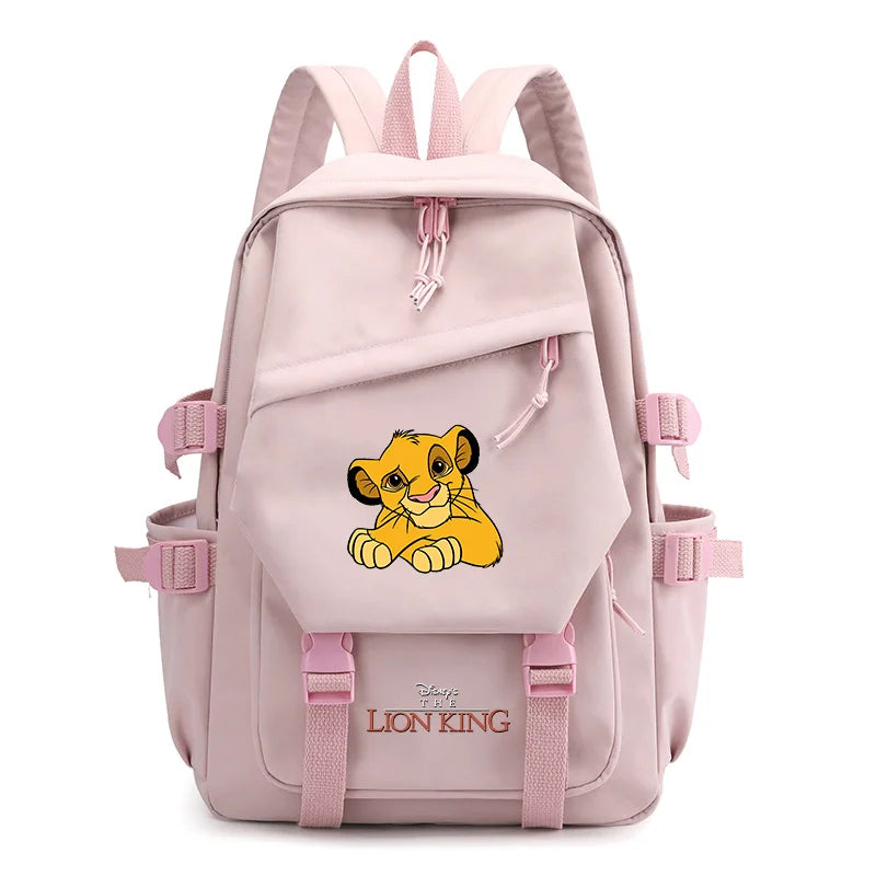 Disney The Lion King Simba Boys Girls Kids School Book Bags Women Bagpack Teenagers Travel Backpack Mochila Escolar