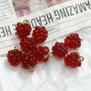 2Pcs 11*15MM Crystal Resin Clear Grapes Charms For DIY Making Earrings Necklace Bracelet Jewelry Findings Accessories