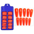 Fake Nails 100PCS Claw Shape Full Cover Wearable DisassemblyGlossy Pure White Red Orange Natural False Nails Tips