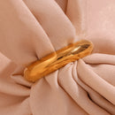 MamacitaSlay Minimalist 5mm Width Gold Plated Waterproof New In Rings Trendy Woman Jewelry 2023 Daily Fashion Jewelry
