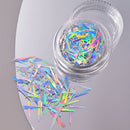 11pcs Aurora Glass Ice Cube Nail Foil Sticker 3D Glass Paper Nail Film Decals Rainbow Reflective Korean Style Nail Stickers