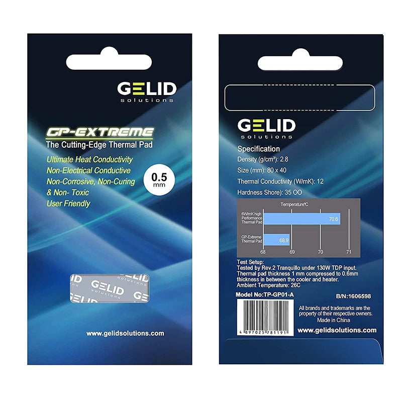 GELID GP-EXTREME Thermal Pad12W CPU/GPU Graphics Card Motherboard high-performance Pad Heat Dissipation Silicone Pad Multi-Size