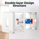 AMPCOM RJ11 RJ45 Faceplate Wall Socket Wallplate Face plate 1-Port 2-Port 4-Port Networking Telephone Socket Outlet Mount Panel