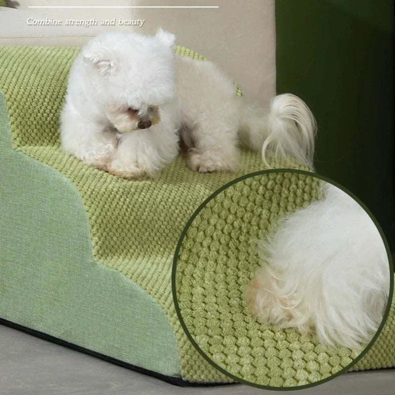 Pet 2/3 Steps Stairs Memory Foam Dog Sofa Stairs for Small Dog Cat Ramp Ladder Anti-slip Puppy Stairs Ramps Dog Supplies