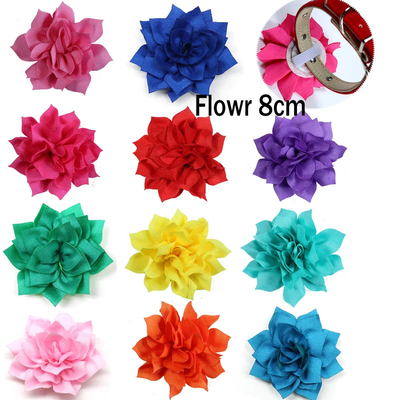 Bulk Flower-Collar Dog Accessories Dog Bow Tie Pet Dog Collar Accessories  Flower For Dog Collar Dog Flower Collar Accessory