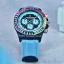 PAGANI DESIGN 40MM Rainbow Bezel Chronograph Sapphire Luxury Automatic Mechanical Watches Men's Stainless Steel Waterproof Clock