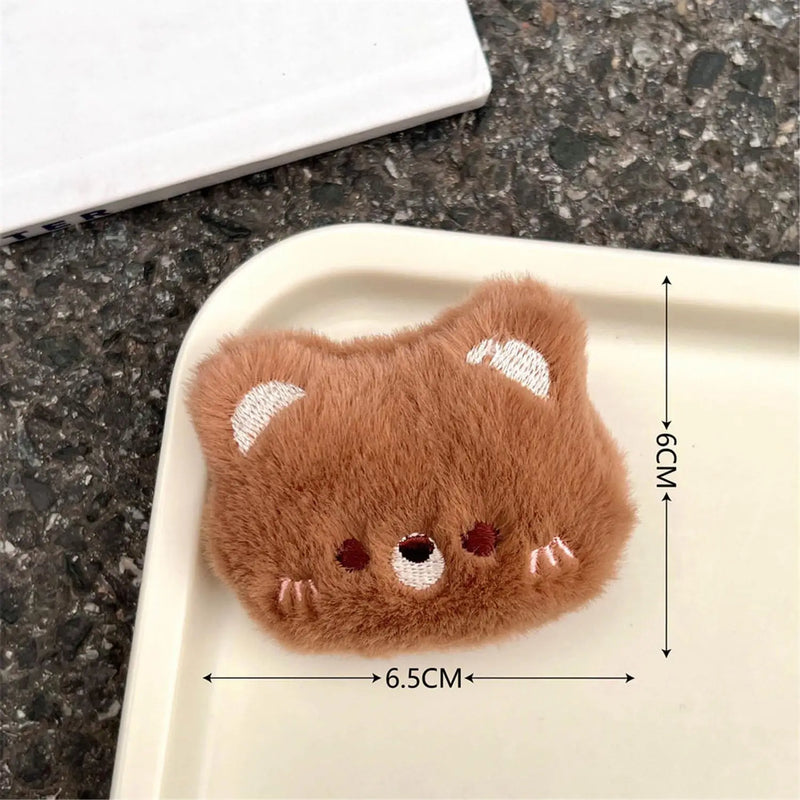 1PCS Cute Animals Frog Bear Panda Brooch Plush Rabbit Kawaii Badges Good Quality Pin For Kids Party Gifts Decoration On Bag Hat