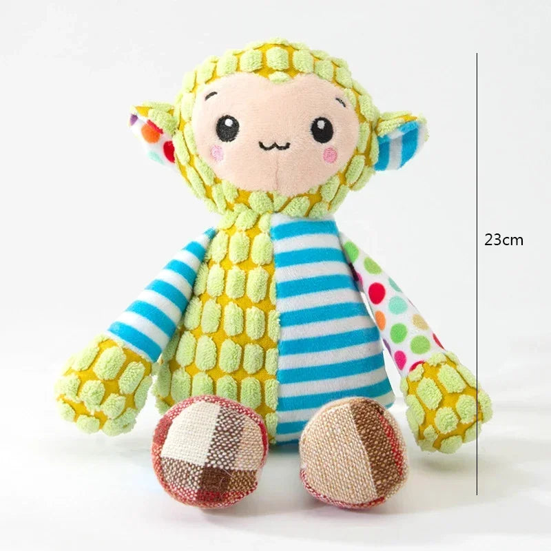 Pet Plush Toy Cat Dog Puzzle Toy Cute Animals Bite Resistant Interactive Squeaky Pet Dog Teeth Cleaning Chew Toy Pet Supplies