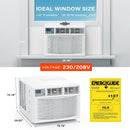 12000-BTU Window Air Conditioner with Heat Window AC Unit & Heater Combo with APP & Voice Smart Control Timer Function