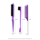 3Pcs Slick Back Hair Brush Set Teasing Hair Brush Triple Teasing Comb Rat Tail Combs Edge Brush Hair Tail Tools Braid Tool Loop