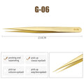 NATUHANA Anti-static Straight Eyelash Extension Tweezers Industrial Precision Curved Straight Lash Eyebrow Tweezers Makeup Tools