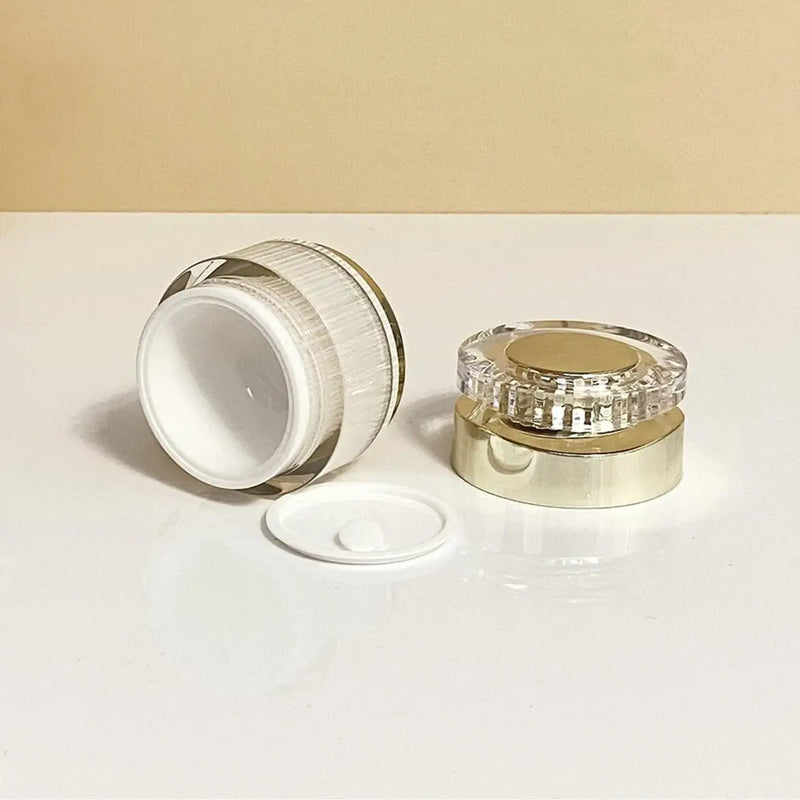 زجاجات فارغة قابلة لإعادة التعبئة عالية الجودة بسعة 30/50/100 مل، برطمان أكريليك أبيض لؤلؤي، زجاجة مستحضرات تجميل محمولة، برطمان لوشن كريمي، زجاجة مضخة