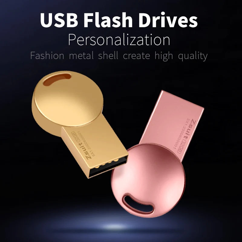Z-suit New USB Flash Drives 32GB 128GB Pen Drive USB 3.0 High Speed PenDrives Metal Gift For PC/Car/TV USB Memory 64GB Usb drive