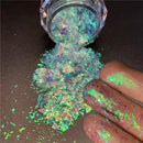 1Jar Aurora Chameleon Snowflake Ultra-Thin Iridescent Nail Sequins Holographic Opal EyeShadow Ice Glitter Nail Chameleon Flakes