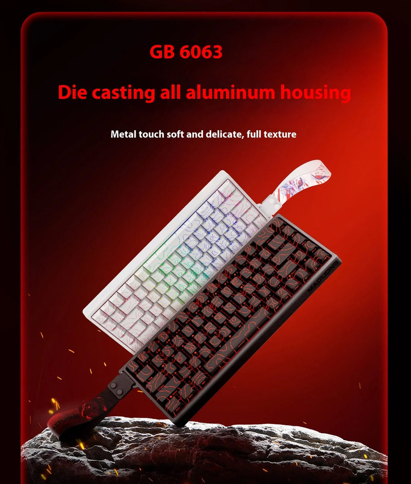 AI MADLIONS Mad60 Mad68 HE Mechanical Keyboard Magnetic Switch Madcatz Mad60he Wired Game Keyboard Rapid Trigger Custom Keyboard