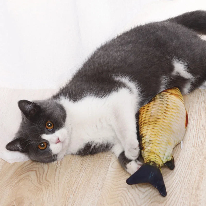 Interactive Cat Toys USB Charger Simulated Fish Moving Electric Floppy Fish Catnip Cat Toy Puppy Cat Chew Bite Toy Pet Supplies