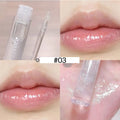 Brillo labial hidratante, brillo labial impermeable, brillo labial líquido, brillo labial transparente, maquillaje coreano para mujeres.