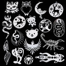 Cute Cat Moon Bear Deer DIY Tassels Earrings Stainless Steel Pendant For Jewelry Making Insect Charms Snake Necklace Accessory