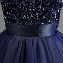 Puffy Girls Party Dress Elegant Kids Wedding Gala Prom Gown Sequin Bow Children Birthday Princess Dress For Girl Clothes 5-14Yrs