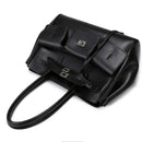 Meet You Luxury Design Large Capacity Black Pu Leather Tote Bag Ladies Multi-pocket  Shoulder Bag Office Lady Commuter Handbag