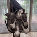 Women's shoulder casual large handbag mesh fabric cowhide large capacity commuting bag crossbody large doll bag For Women ladies