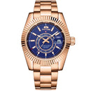 Automatic Watch for Men Mechanical Movement Stainless Steel Rose Gold Blue Luxury Sky 40mm Reloj Hombre Baratos