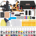 Beginner Complete Tattoo Kit Machine Gun Set with Mini Power Supply Grips Body Art Tools Set Permanent Makeup Tattoo set